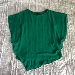 The Limited green asymmetrical blouse